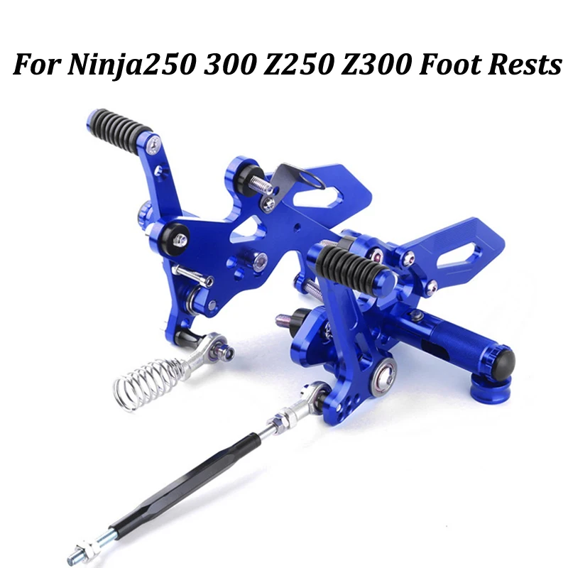 Motorcycle Adjustable Foot Rests CNC Accessories Modified For Kawasaki Ninja250 300 Z250 Z300 All Year | Автомобили и мотоциклы