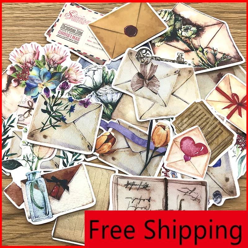 Ностальгический конверт этикетки 21 шт. персонализированный винтажный альбом для