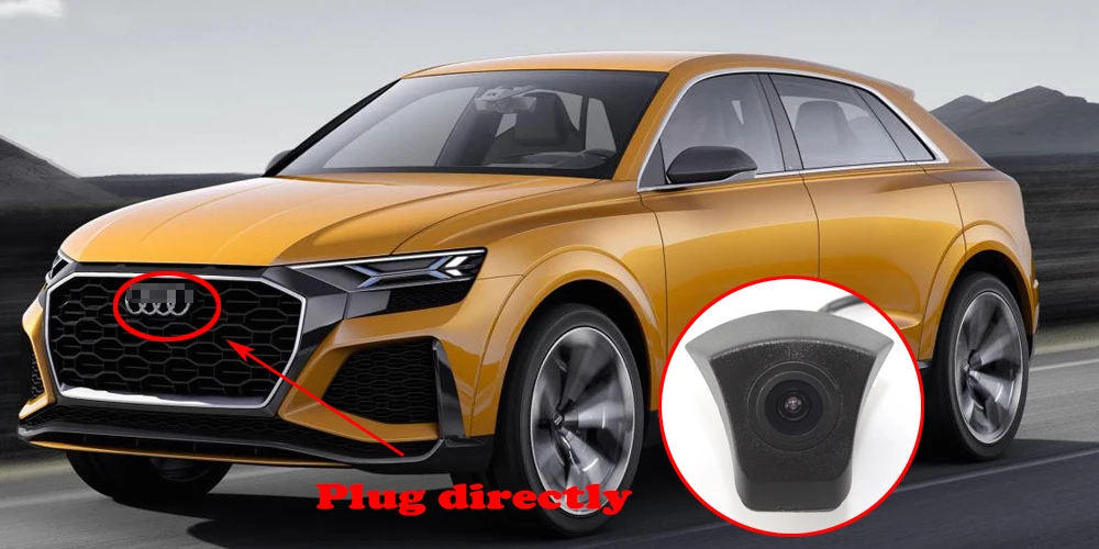 Liandlee Автомобильная камера переднего вида для Audi A1 A2 A3 A4 A5 A6 A8 TT Q3 Q5 Q7/4," ЖК-экран монитор/переключатель прикуривателя