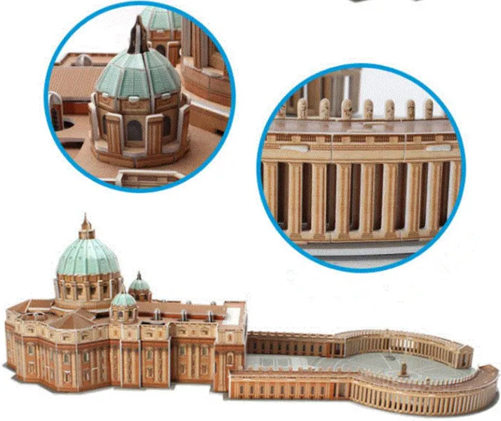 Ватикан Св. Петра василикабумажная 3D головоломка модель|Пазлы| |