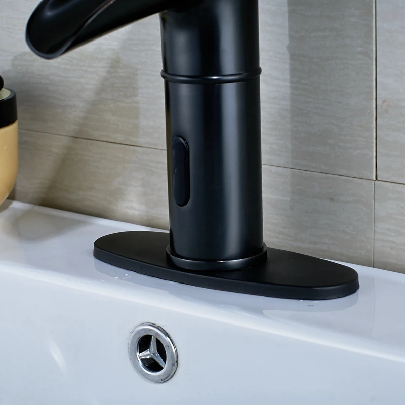 Современный бортике светодиодный цветной датчик масло втирают бронзовый кран