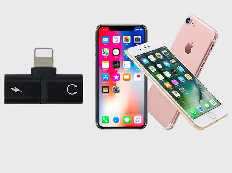 NTC поставляет разветвитель в AUXCharger переходник для наушников 2в1 BF1 для легкой док-станции 7 8 Plus X 7plus 8plus XR XS MAX