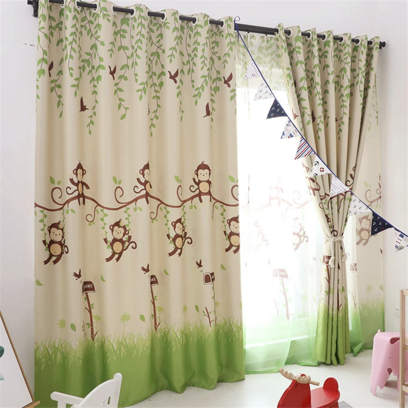 Светонепроницаемые шторы с мультяшным рисунком для мальчиков спальни детские на