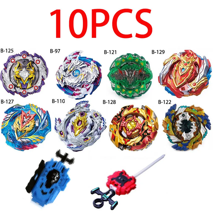10pcs Новые пусковые устройства Beyblade Toupie Bayblades металлические черные пусковые установки bey blade Bey blade игрушки для детей - Цвет: 10pcs