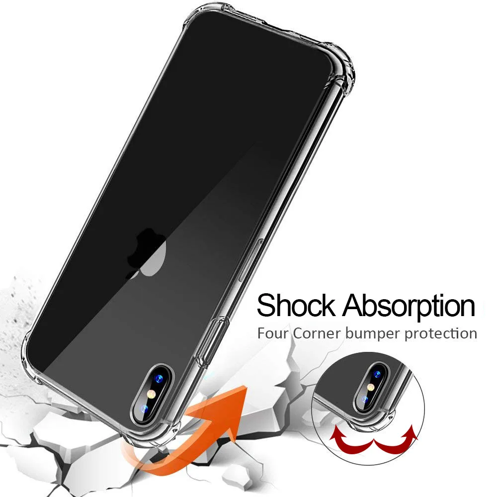 Ультра тонкий прозрачный ТПУ Мягкий силиконовый чехол для iPhone X S защиты резины XS