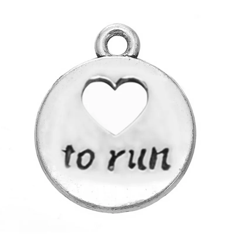 Новый дизайн экологичный сплав с надписью Love To Runner спортивный браслет ожерелье