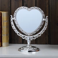 double sided make up cosmetic shaving mirror heart shaped bath table free stand