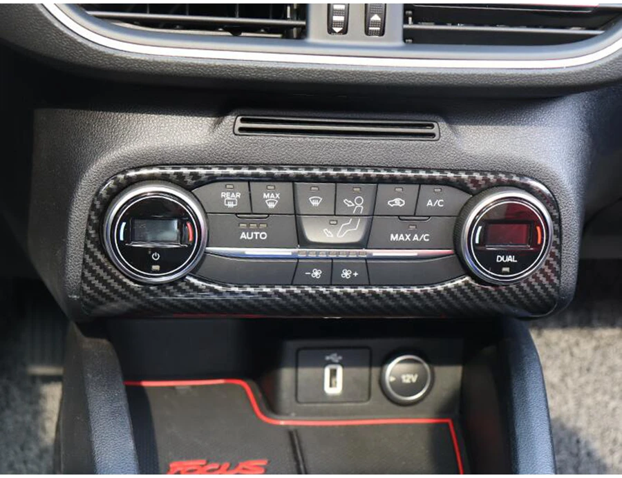 Накладки для салона из углеродного волокна для Ford Focus ABS, внутренняя дверь, подлокотник, окно, кнопка подъема, накладка