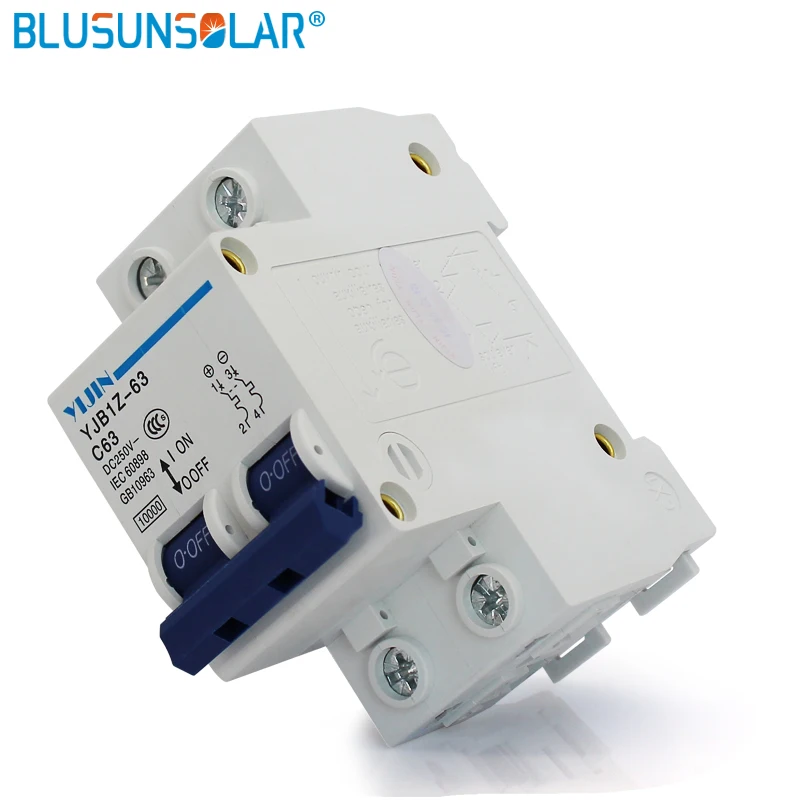5 шт./лот Высокое качество 2P 63a DC250V MCB Солнечная энергия фотогальваническая (pv)