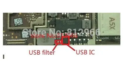 5 ярдов = 10 шт. детали для ремонта без зарядки ipad 3 USB IC Q8123 и USB-предохранитель фильтр