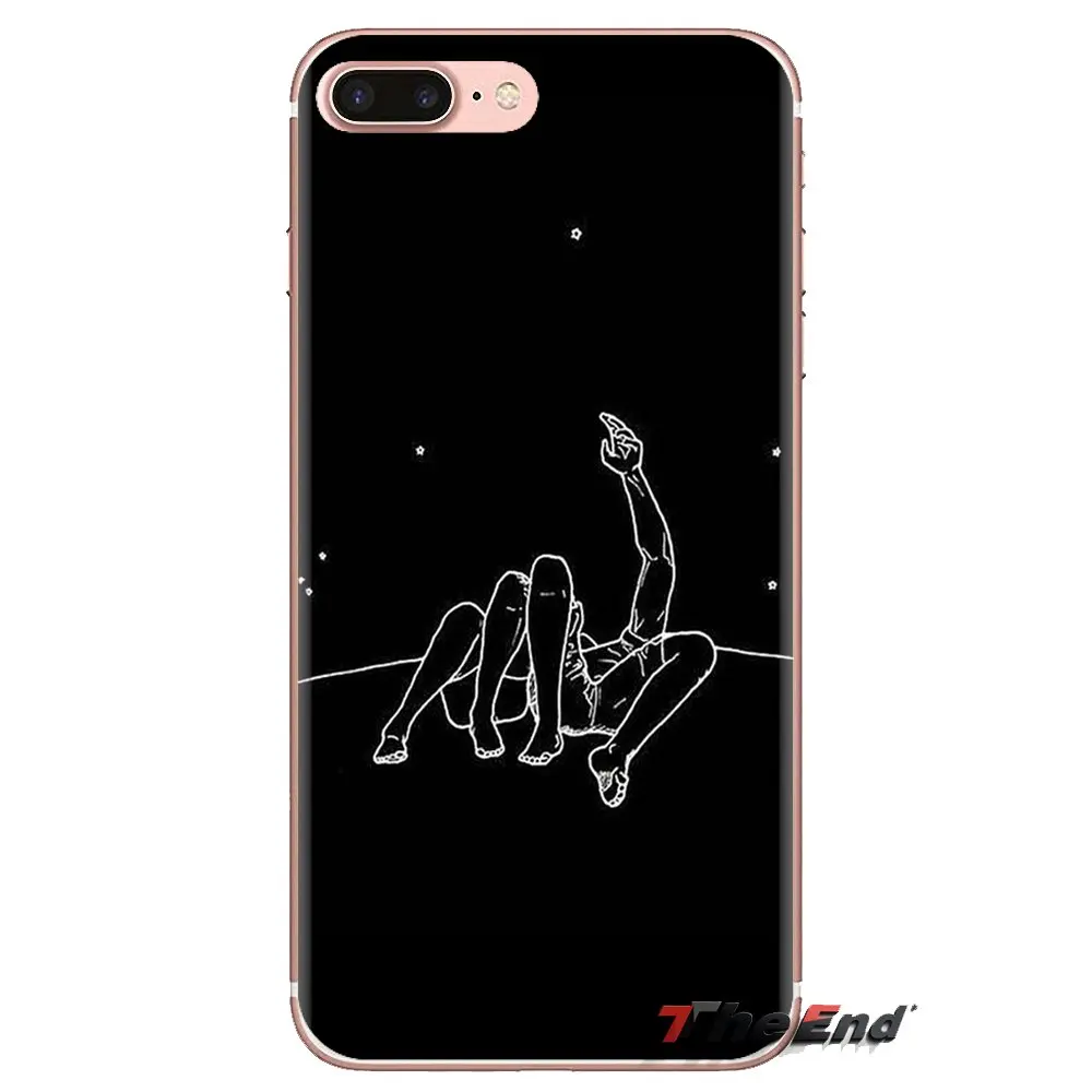 Для samsung Galaxy S3 S4 S5 Mini S6 S7 Edge S8 S9 S10 Plus Note 3 4 5 8 9 силиконовые чехлы белая линия Поцелуй