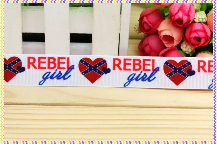 Новинка 7/8 '' бесплатная доставка лента для волос с принтом флага бант