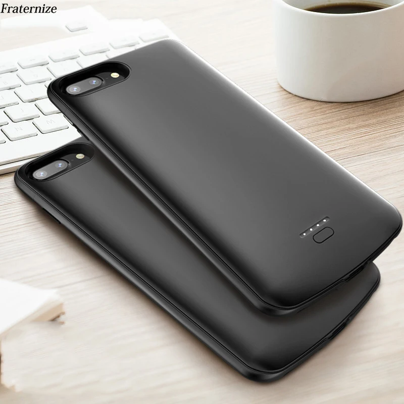 Тонкий ударопрочный чехол для зарядного устройства iPhone 6 6S 7 8 Plus Внешнее зарядное