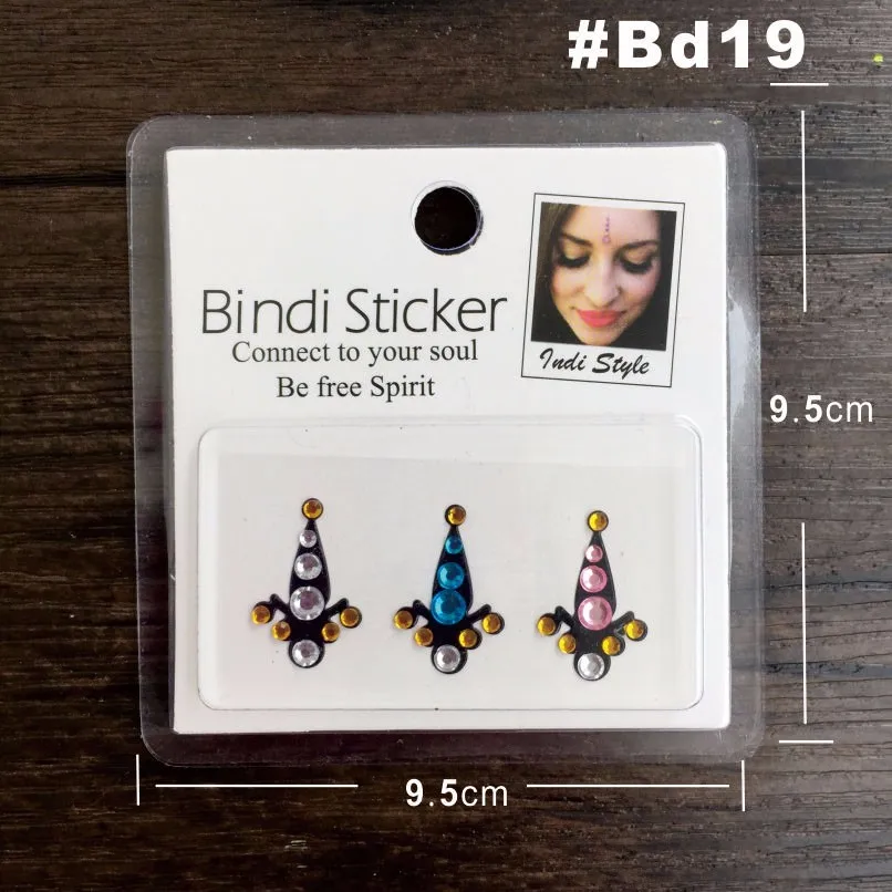 BD19Bollywood strass face драгоценность Бинди, которая может быть большой танец живота Этническая наклейка bindis