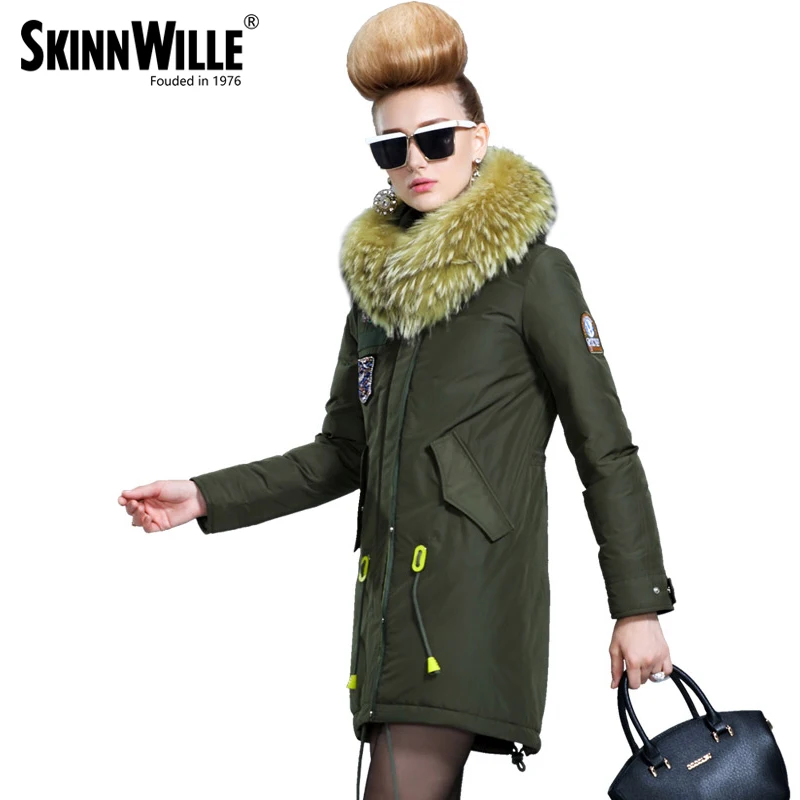 SKINNWILLE 2017 пуховик зимний женский пальто новый бренд одежды Зимняя Одежда Модный