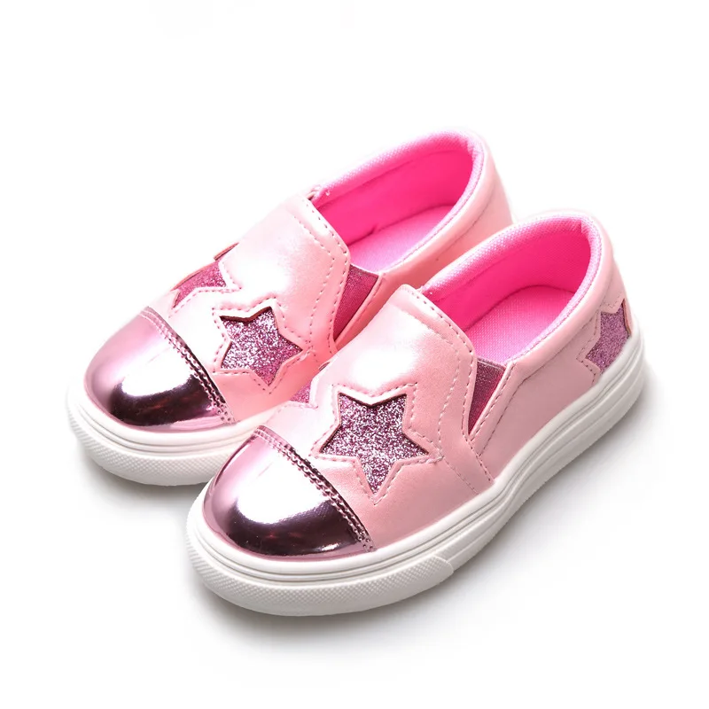 2019 Spring Autumn kids sneakers for boys girls slip on breathable casual shoes fashion children's silver pink 21-30 C554 | Детская