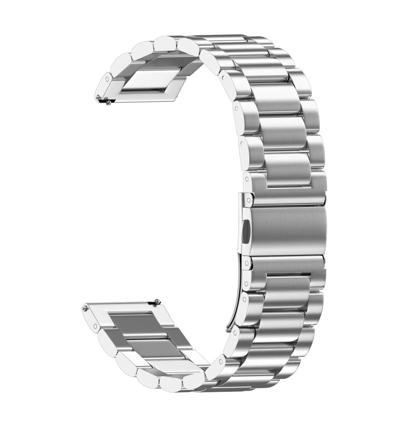 silver Металлический ремешок для часов 20 мм 22 мм для Xiaomi Amazfit Bip Band Amazfit Stratos Pace браслет из нержавеющей стали Pulseira аксессуары ремень - Цвет: silver