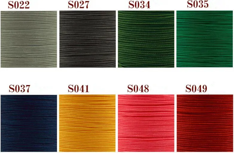 Wholesale good quality 0.7mm leather round waxed thread polyester wax 75m long 23 colors to choose | Дом и сад