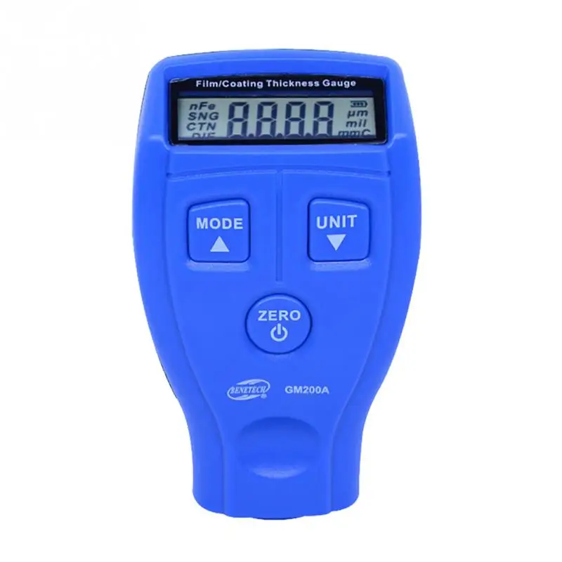 Ручной GM200 толщины краски цифровой толщиномер краски автомобиля ing Meter - Цвет: Blue