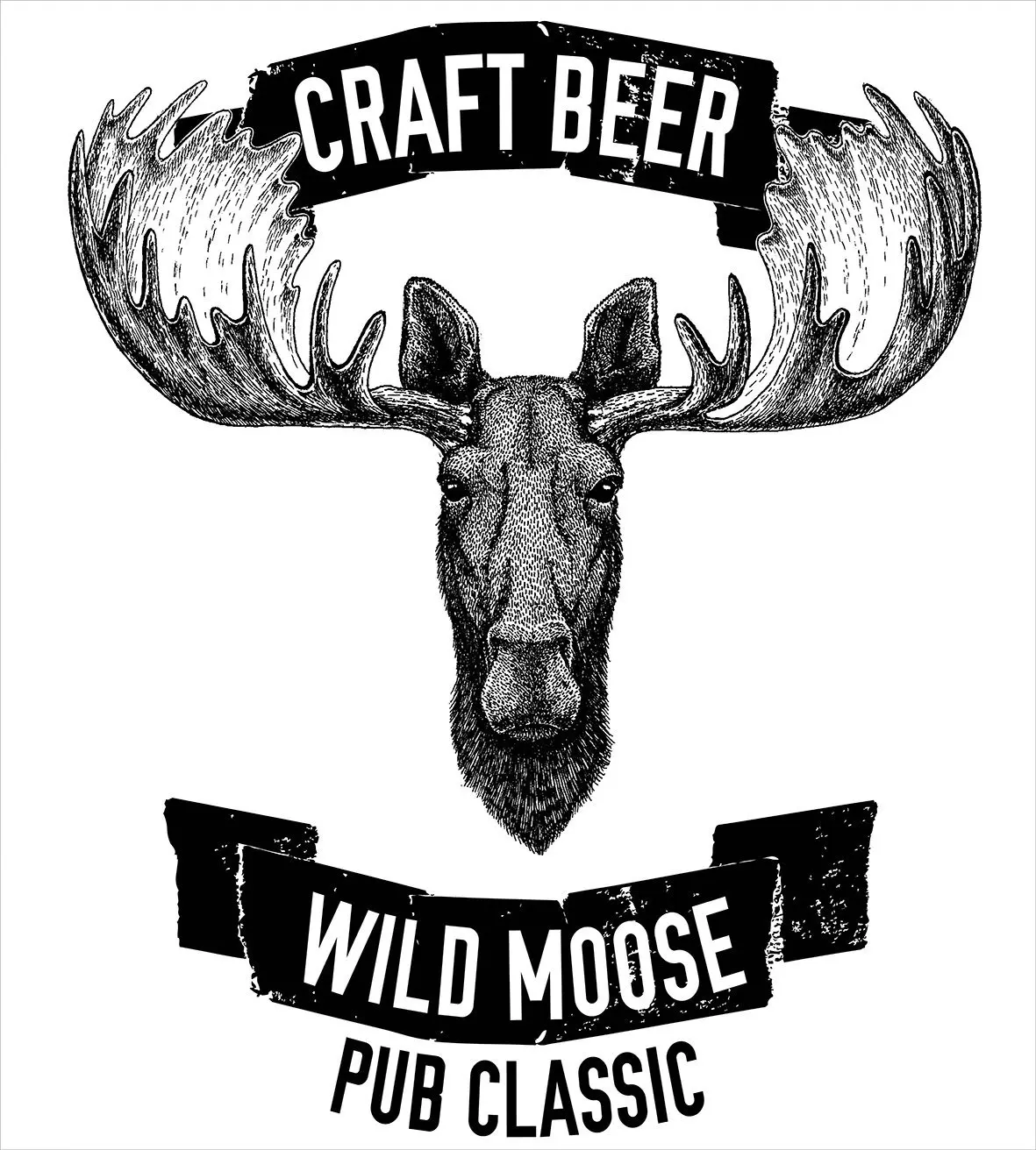 Человек элемент декора номерной знак пододеяльник набор ремесло пиво дикий Moose Pub
