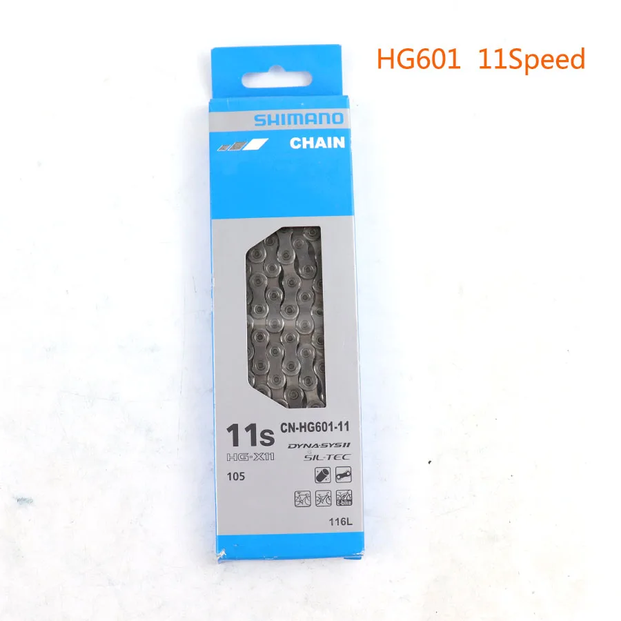 SHIMANO 105 DEORE SLX HG601 MTB цепь для дорожного велосипеда 11 скоростная цепь для горного велосипеда 116L звено содержит штифт X1