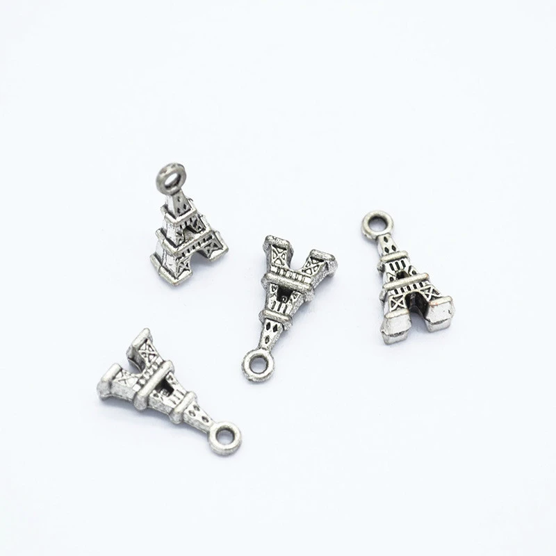 

100pcs Tower Charms DIY Jewelry Making Pendant Fit Bracelets Necklaces Earrings Handmade Crafts