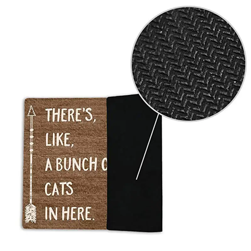 Домашний декор коврик для входа здесь как кучка кошек смешной грубый Коврик
