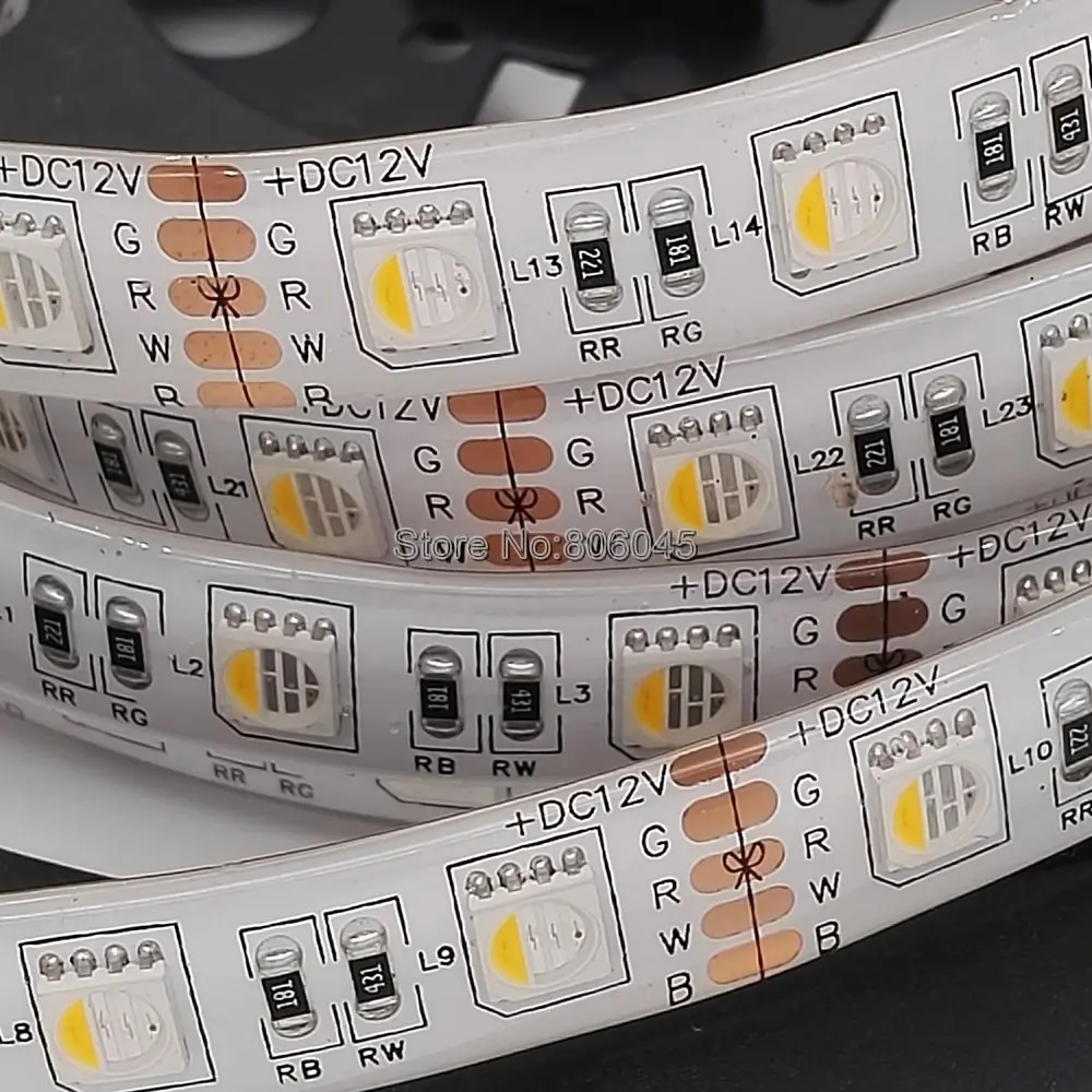 Светодиодная лента 4 в 1 5 м 12 В 24 постоянного тока SMD 5050 RGBW RGB белый теплый