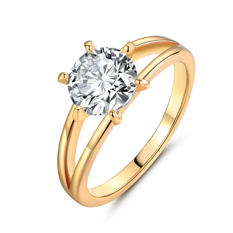 GULICX 2017 модное кольцо на палец миди для женщин золото Цвет Белый Кристалл