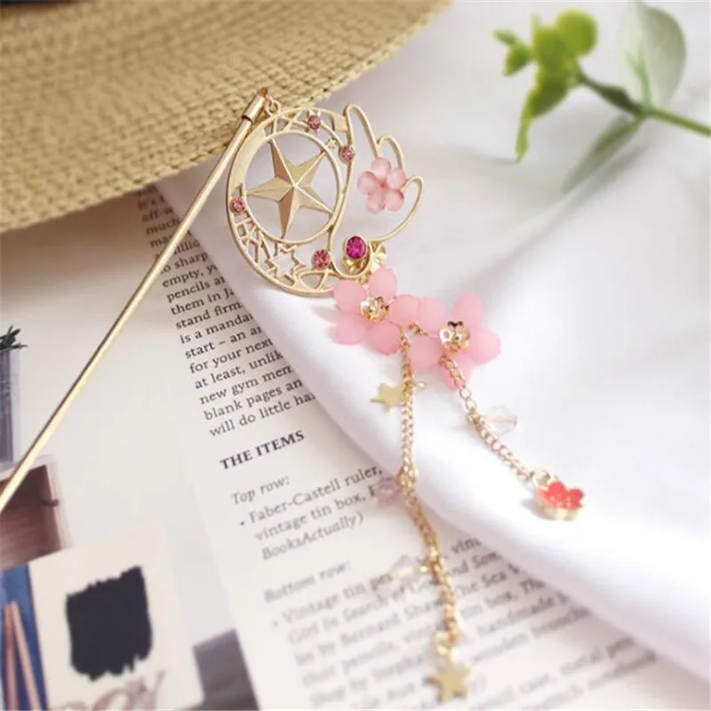 Сейлор Мун card captor cardcaptor sakura заколка для волос аксессуары Аниме звезда птицы