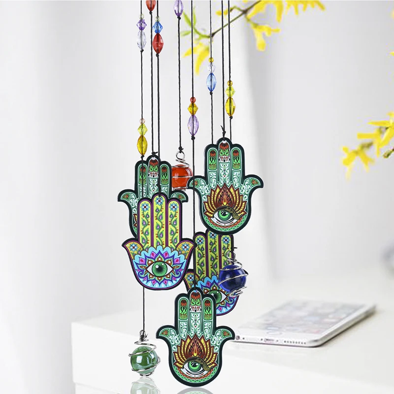 Очаровательные ветряные колокольчики H & D Hamsa садовые 15 дюймов Ловец Солнца