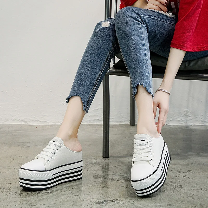 SONDR/Женская обувь на платформе повседневная плоской подошве zapatos de mujer Цвет черный