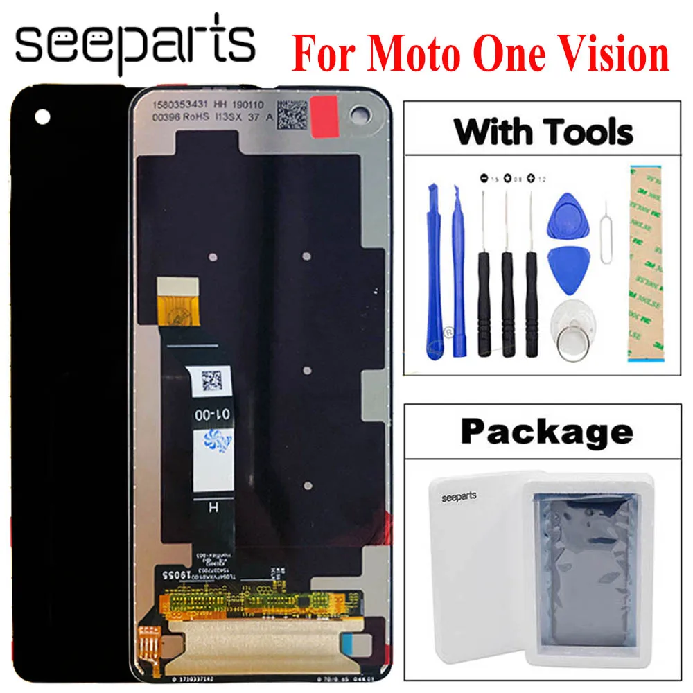 100% Протестировано для Motorola Moto One Vision LCD XT1970 дисплей сенсорный экран дигитайзер