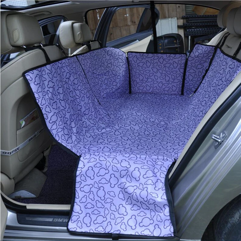 

Car Seat Cushion Covers Carriers Oxford Fabric Paw pattern Car Back Seat Carrier Waterproof Pet Mat Hammock Cushion Protectoin