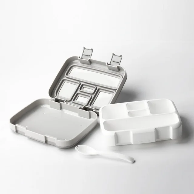 5-Grey TUUTH микроволновая печь Ланч-бокс портативный несколько сеток Bento box для школьников Дети столовая посуда контейнер для хранения еды - Цвет: 5-Grey