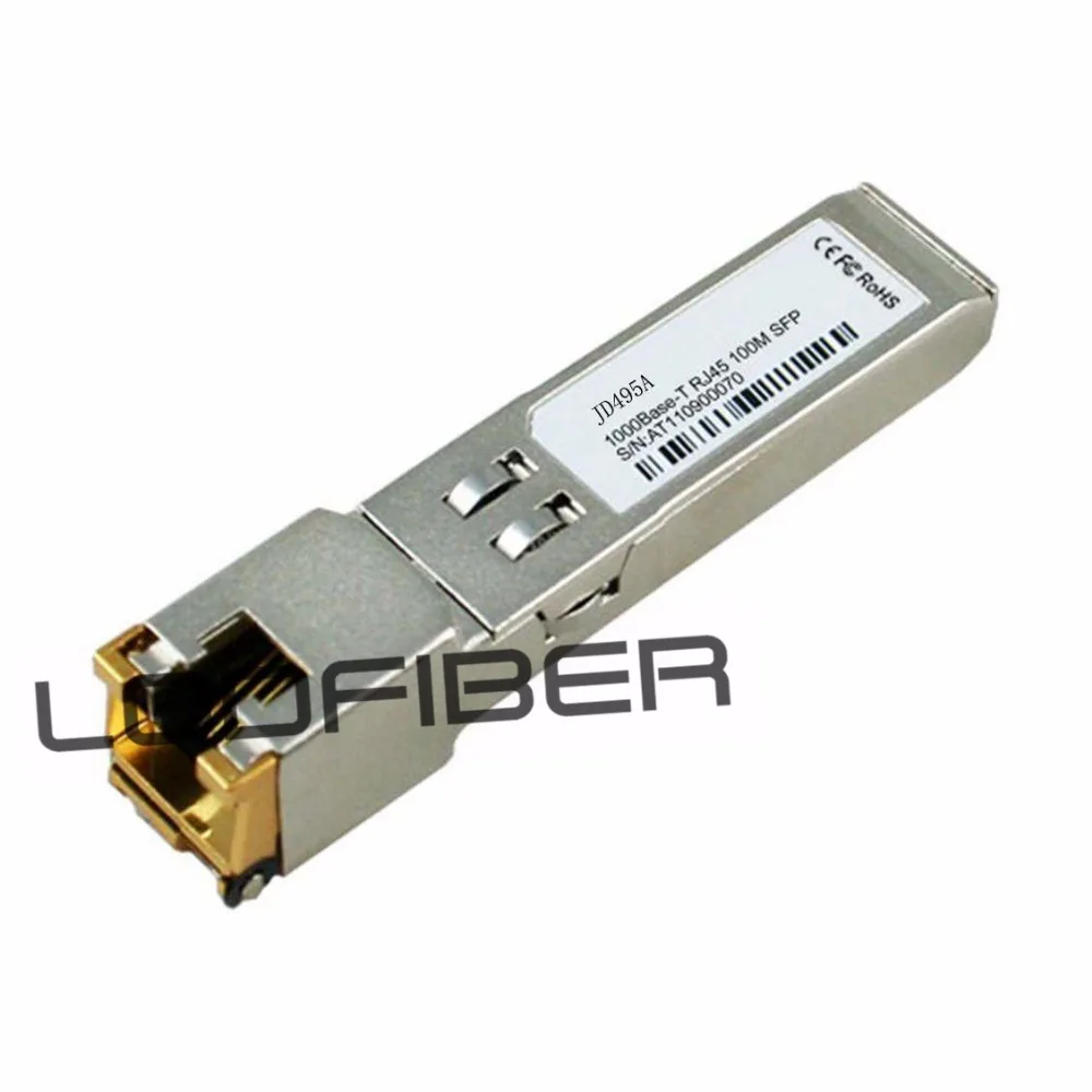 

JD495A Compatible 1000BASE-T SFP Copper RJ-45 100m Transceiver