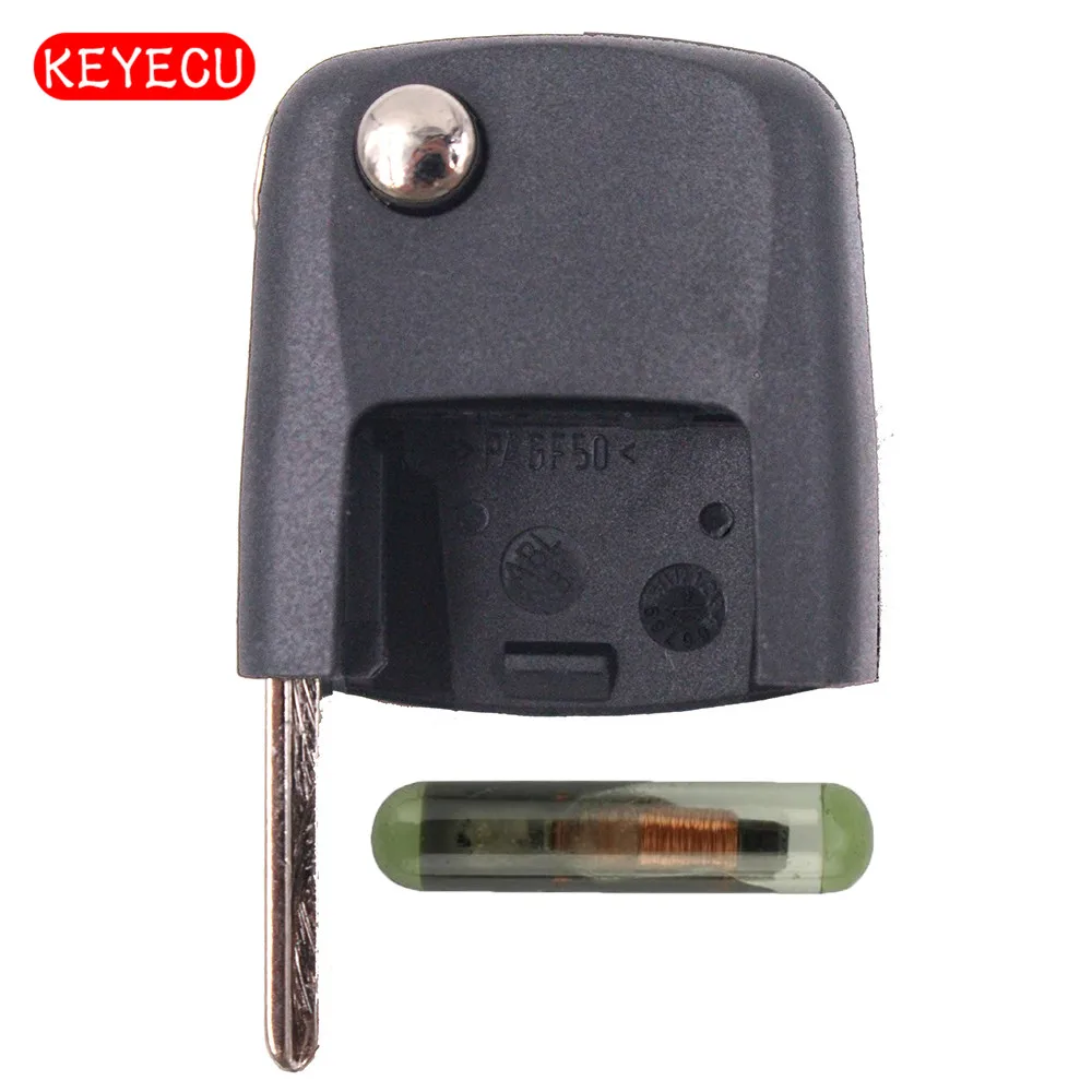 Раскладной Автомобильный ключ Keyecu с дистанционным управлением и чипом ID48 для