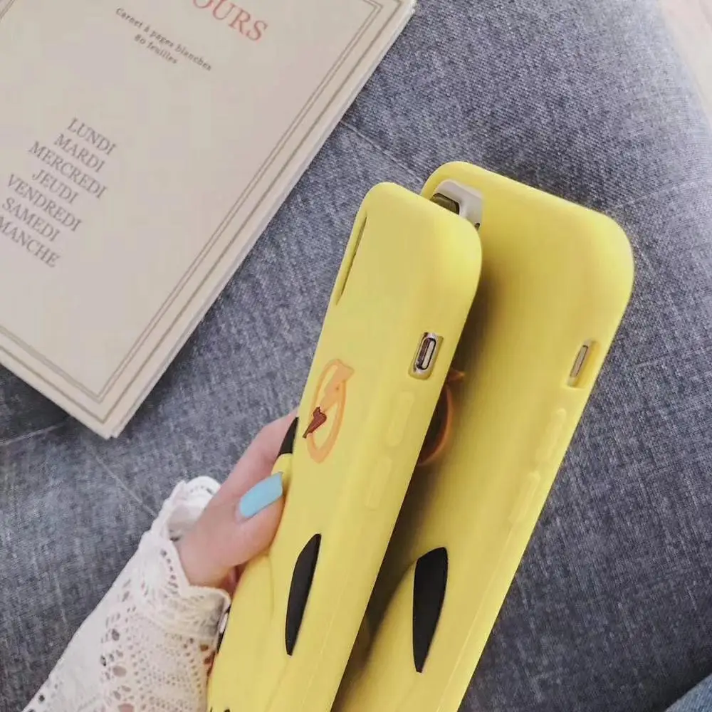 Мягкий силиконовый чехол с 3D рисунком Пикачу для iPhone 6 6s Plus X XR Xs Max 7 8 чехлы
