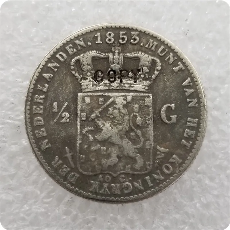 1850 1853 Нидерланды 1/2 GULDEN копия монет | Дом и сад