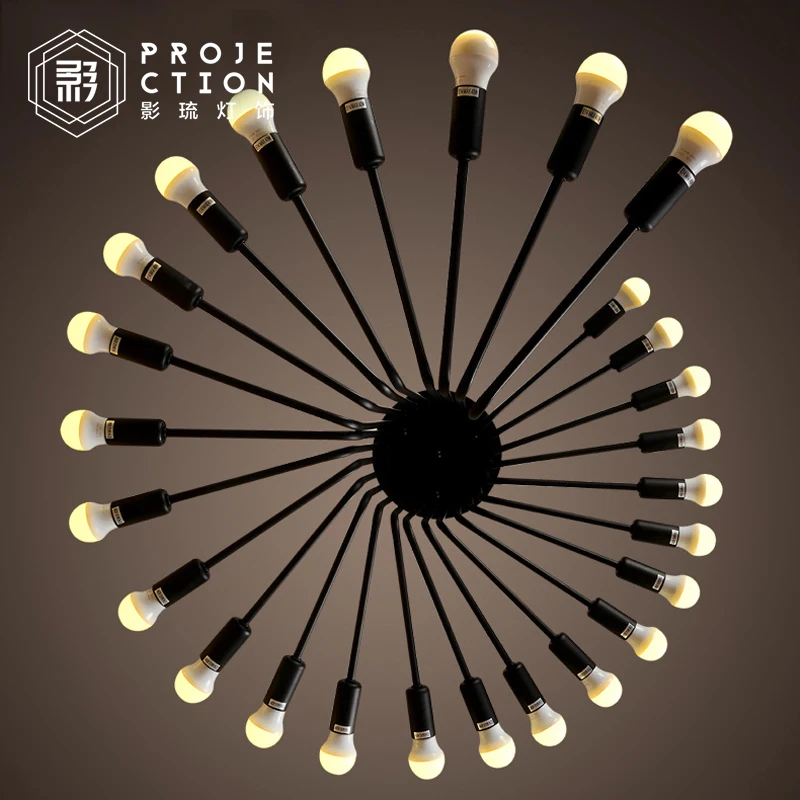 売却 アメリカの錬鉄製ロフトレトロバースパイラル階段ペンダントランプ中断照明器具e27 110-240ボルト