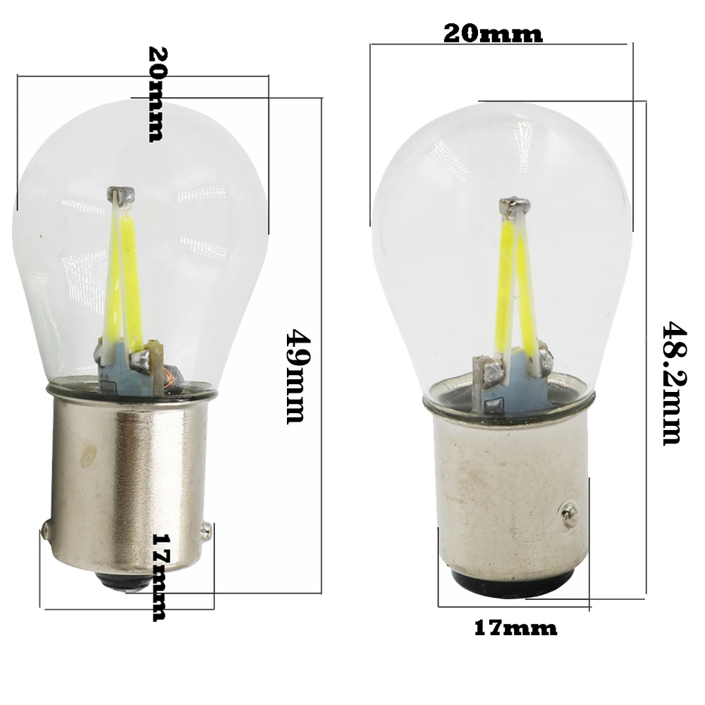 YSY 10X P21W светодиодный BA15S 1156 COB чипы накаливания 1157 BAY15D P21/5W автомобильный фонарь