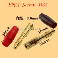 1pcs yt179 4mm gold plated banana plug audio speaker amplifier acoustics wire connector screw fix cable