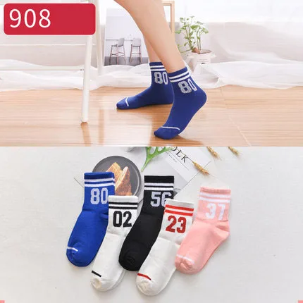 908 Socks Смешные носки Харадзюку, женские носки разных цветов, женские милые носки, женские носки в Корейском стиле для студентов - Цвет: 908 Socks