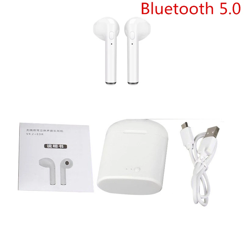 I7 i7s TWS Bluetooth 5 0 Беспроводные наушники гарнитура с микрофоном для телефона iPhone Xiaomi