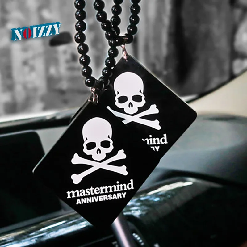 Noizzy Skull Mastermind Japón aniversario decoración de coche, accesorios de adorno, espejo retrovisor, colgante automático, colgante