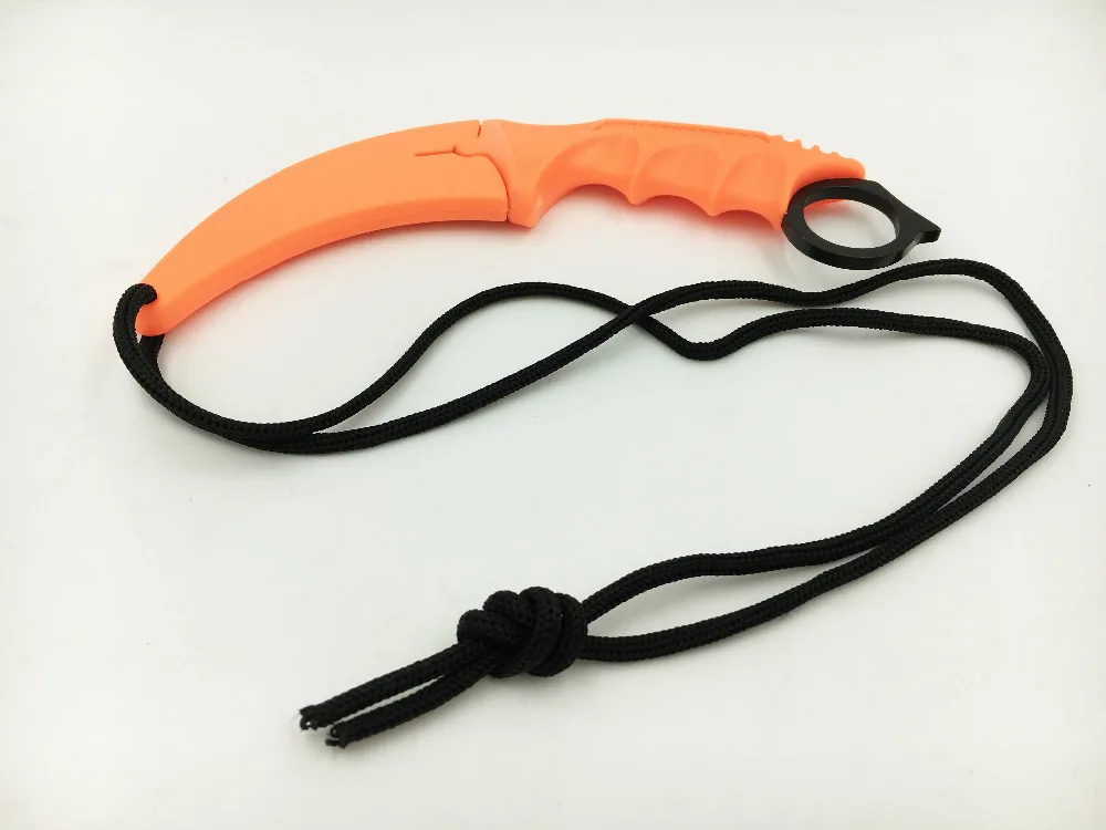 Нож-коготь CS GO нож для шеи с ножнами игровой нож-коготь тигровым зубом оранжевая