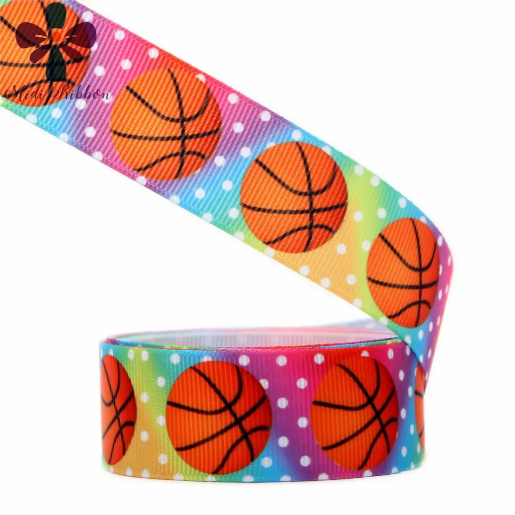 16 мм-75 мм спортивная серия Любовь Баскетбол волейбол напечатанный Grosgrain/Foe лента