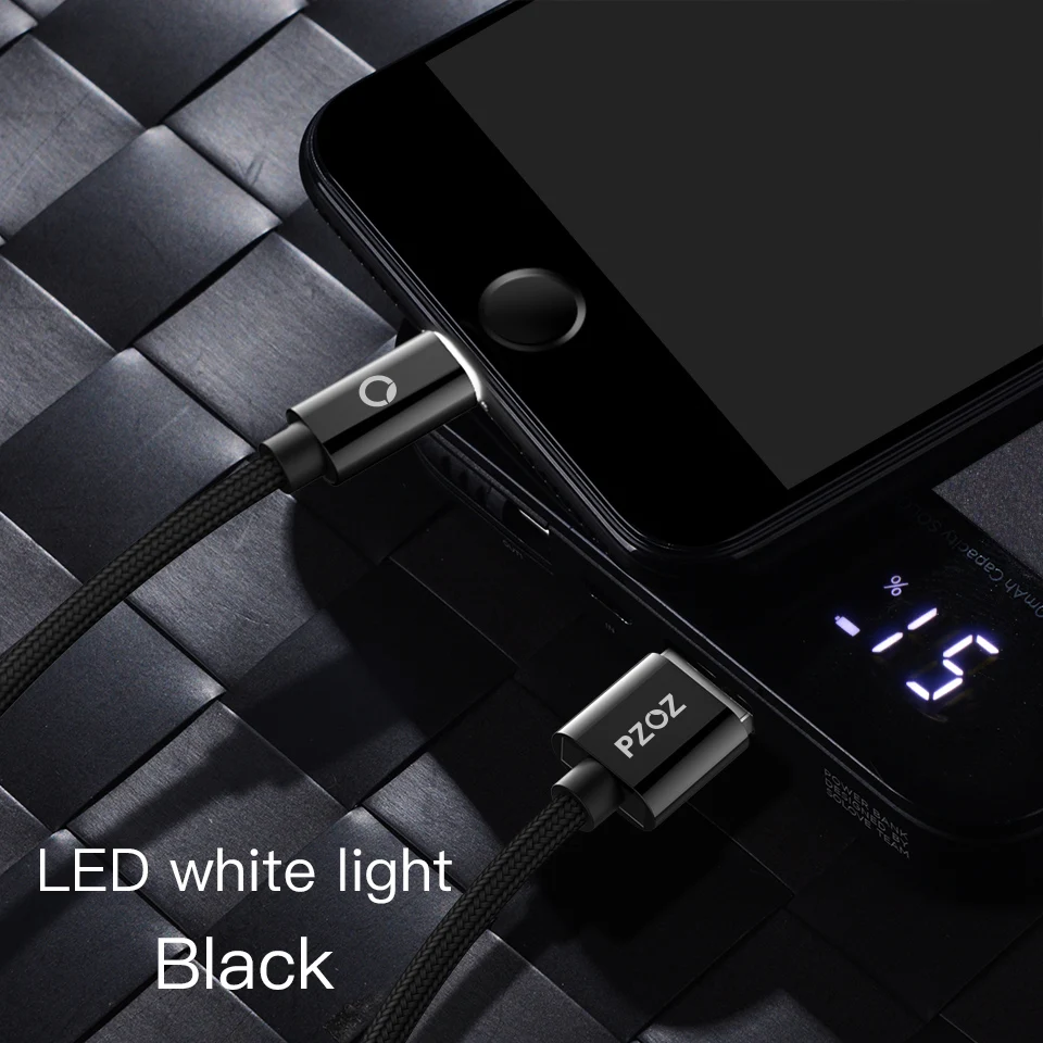 PZOZ кабель для iphone, зарядное устройство usb, быстрая зарядка для iphone x 8 6s 7 plus, светодиодный светильник, шнур для мобильного телефона, usb-кабель для передачи данных