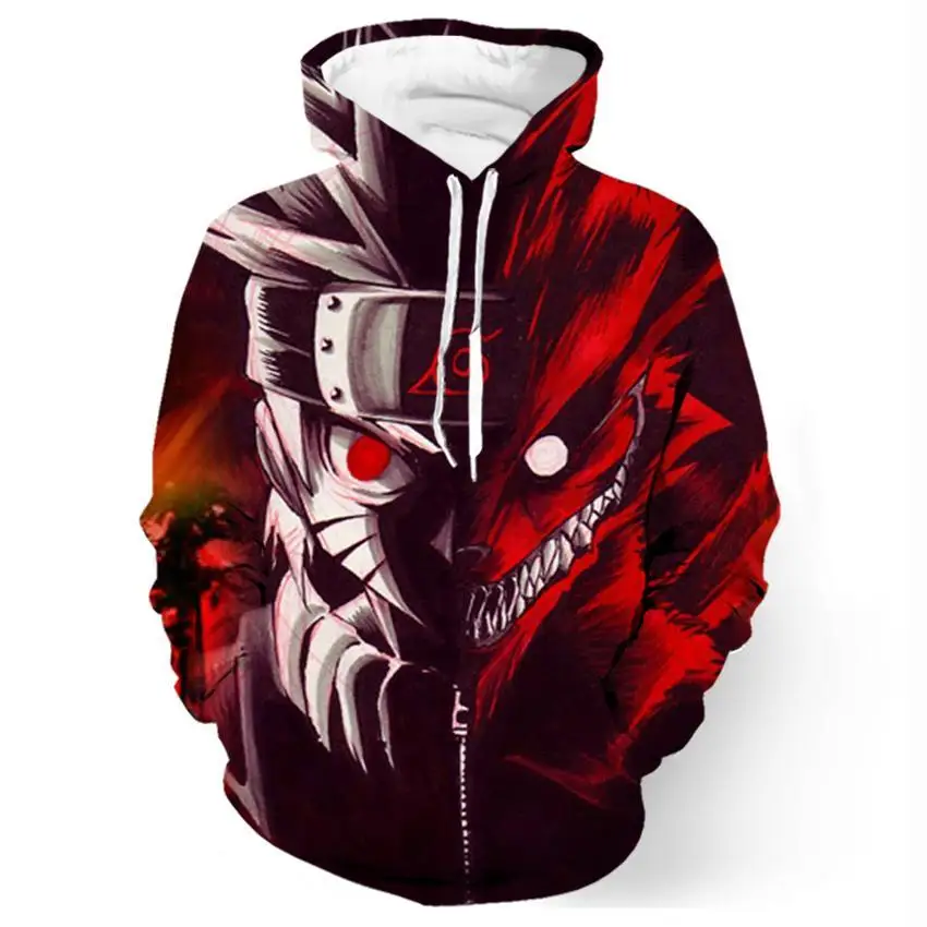 Новая модная Крутая толстовка с капюшоном для мужчин и женщин 3D принтом Узумаки