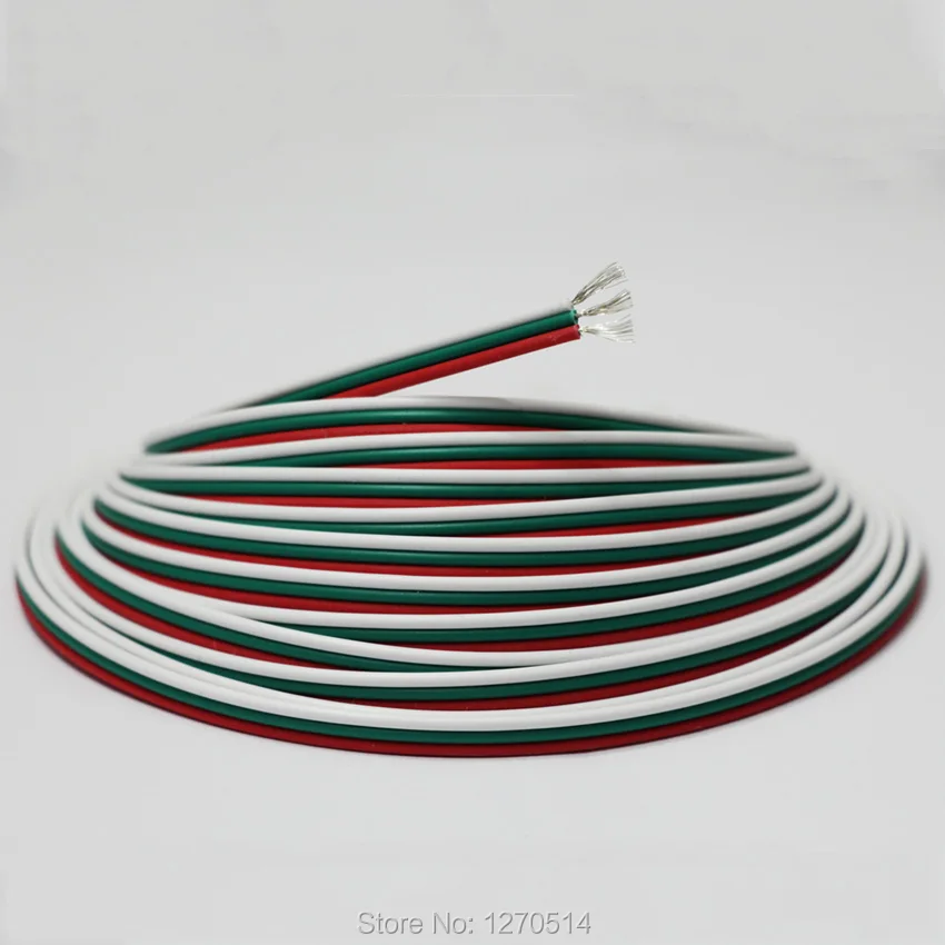15 м/лот луженый медный кабель 22AWG 3 pin RGB ПВХ изолированный провод 3P 22 awg